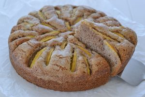 torta pesche e noci morbida
