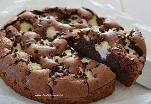 torta tenerina con la ricotta e cioccolato fondente