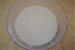 impasto lievitato della schiacciata all'uva