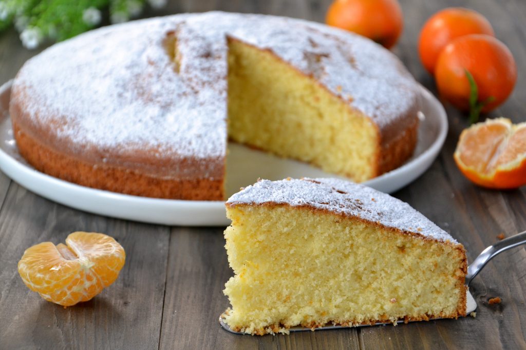porzione di torta di clementine