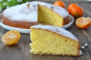 porzione di torta di clementine