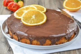 TORTA ALL’ARANCIA CON GANACHE AL CIOCCOLATO