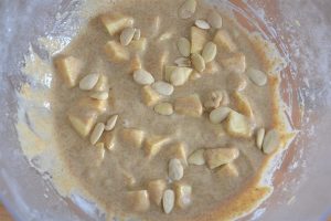 torta di mele con farina integrale con mandorle