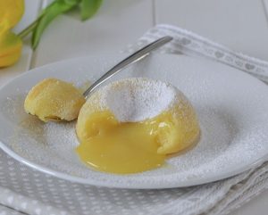 tortino al cioccolato bianco dal cuore morbido