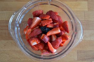 preparazione della granita di fragole