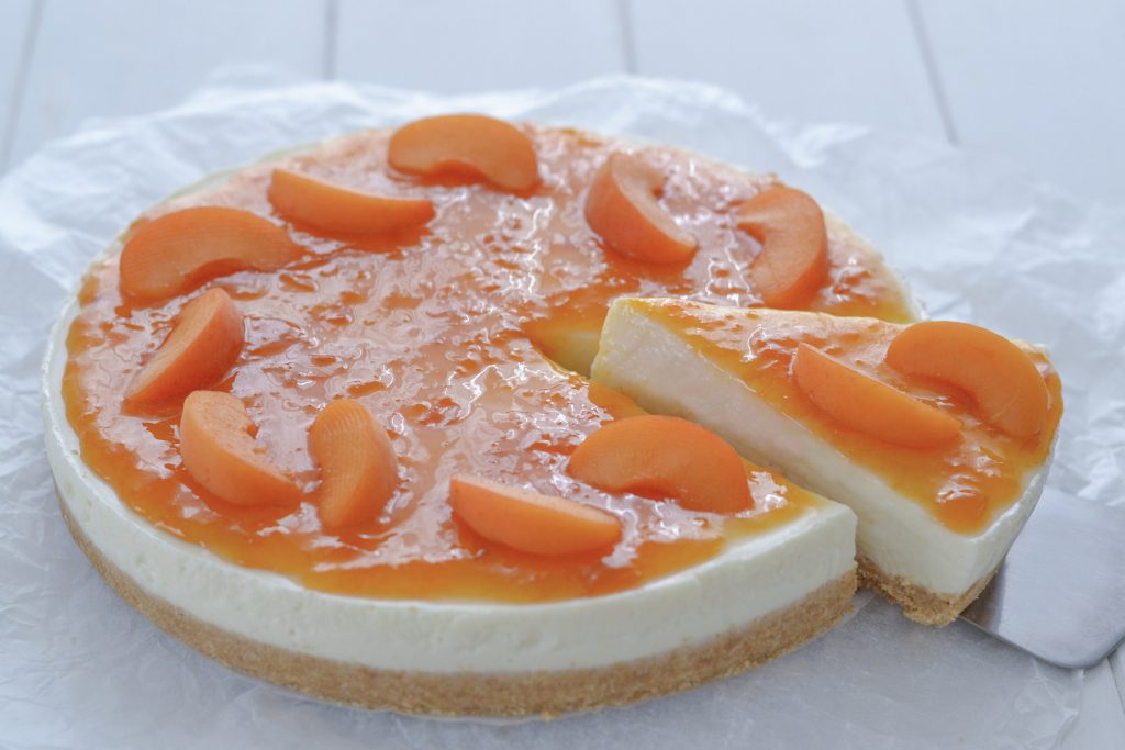 cheesecake alle albicocche con yogurt e ricotta