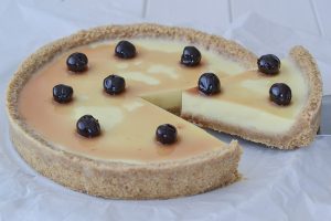 cheesecake con panna cotta e amarene