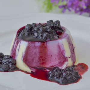 panna cotta coi mirtilli
