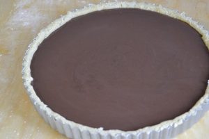 base per crostata al cocco e cioccolato con cioccolato