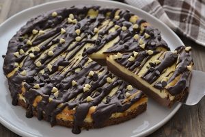 fetta di torta cremosa al mascarpone e cioccolato