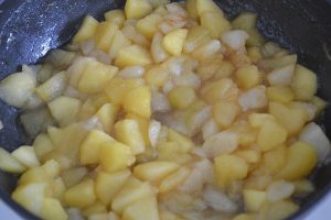 ripieno della crostata di mele e pere