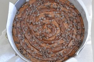 torta noci e cioccolato da infornare
