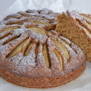 torta di pere con farina integrale senza burro