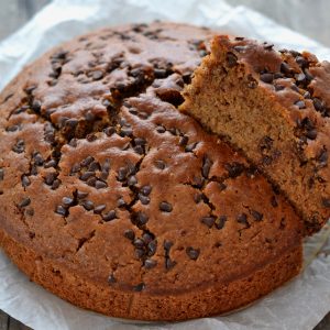 torta integrale con gocce di cioccolato
