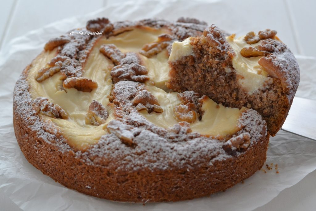 torta noci e ricotta al miele
