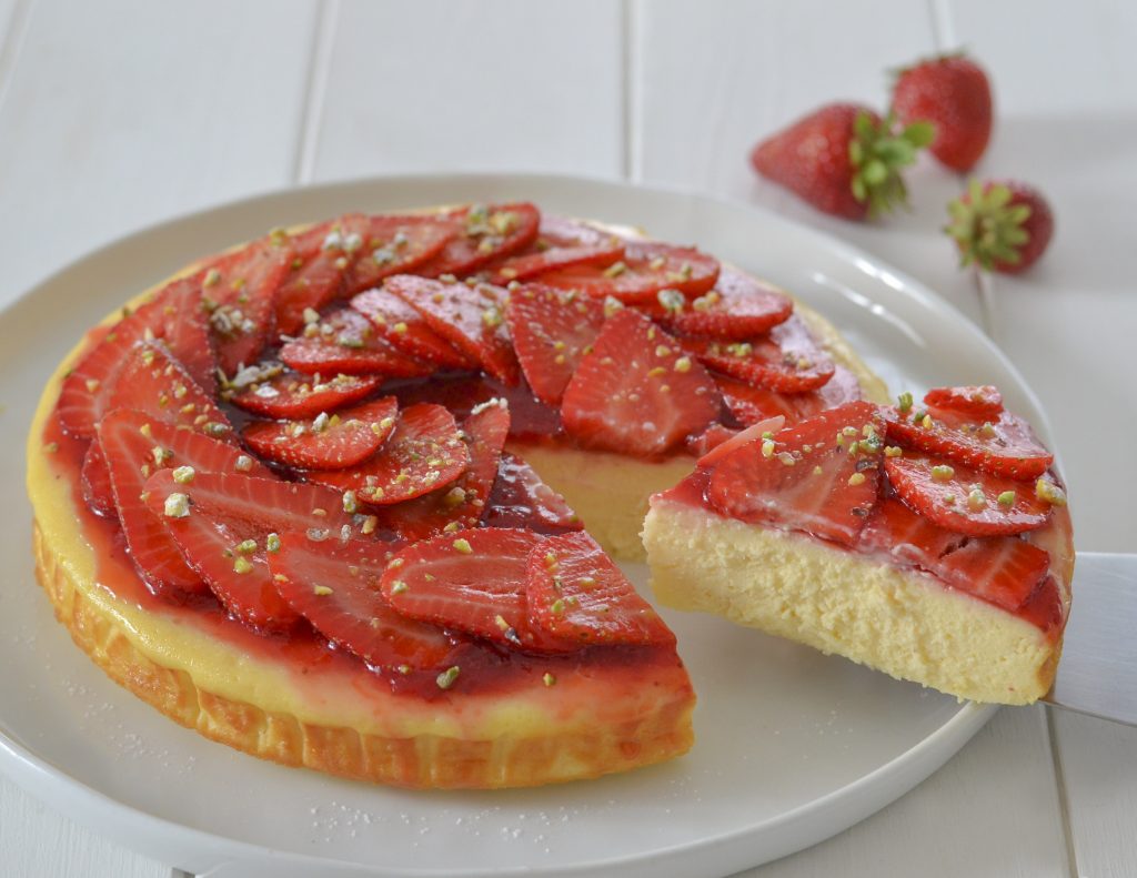 cheesecake alle fragole al limone