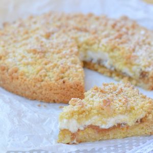 sbriciolata con ricotta e marmellata di arance amare