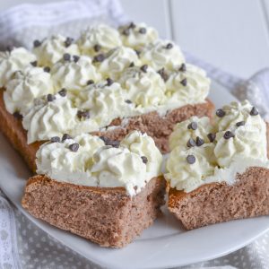 fette di torta cremosa di gelato al tiramisù con panna e mascarpone