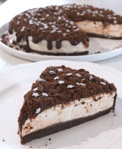 fetta di cheesecake pan di stelle