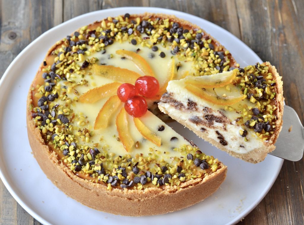 fetta di cheesecake cassata