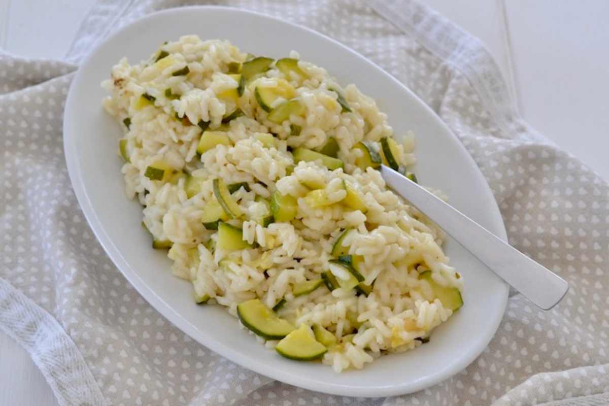 risotto alle zucchine servito