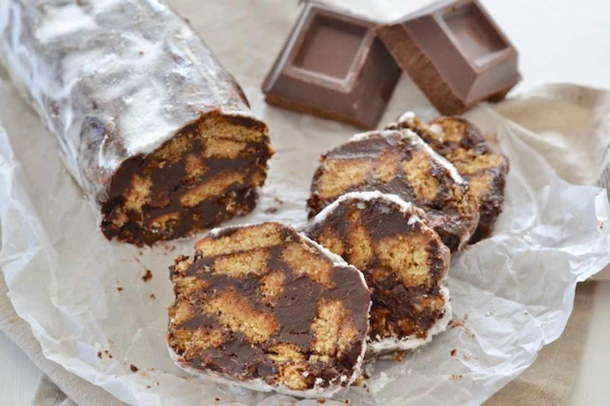 fette di salame di cioccolato al caffè