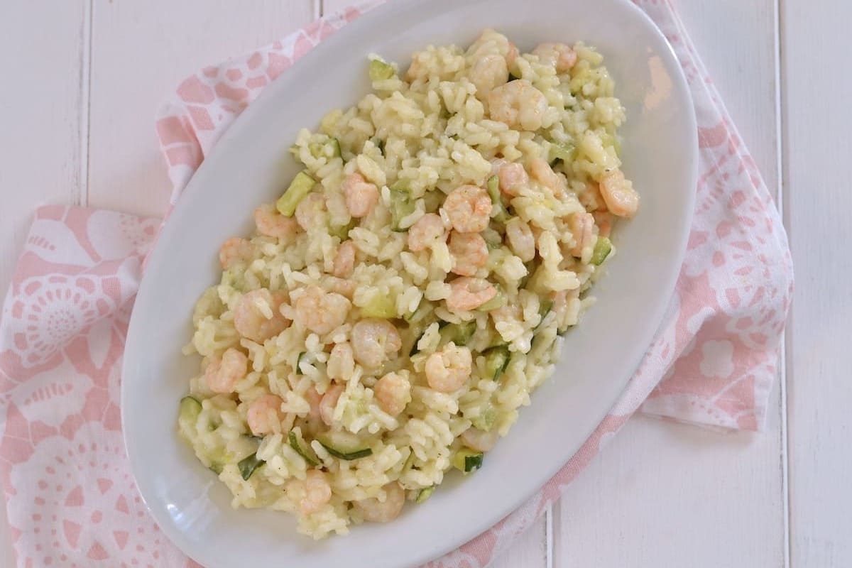 RISOTTO ZUCCHINE E GAMBERETTI